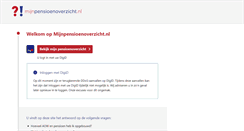 Desktop Screenshot of mijnpensioenoverzicht.nl