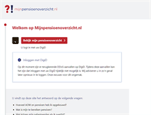 Tablet Screenshot of mijnpensioenoverzicht.nl